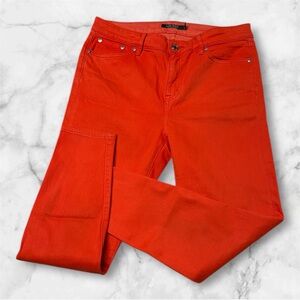 Ralph Lauren premier skinny ankle Bold Orange Pants sz 10
